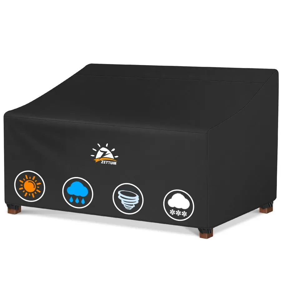 Patio Loveseat Cover 48 Inch 600D Outdoor Couch Cover Furniture Sofa Cover Waterproof Heavy Duty, 2Seater Bench Cover for Outsid