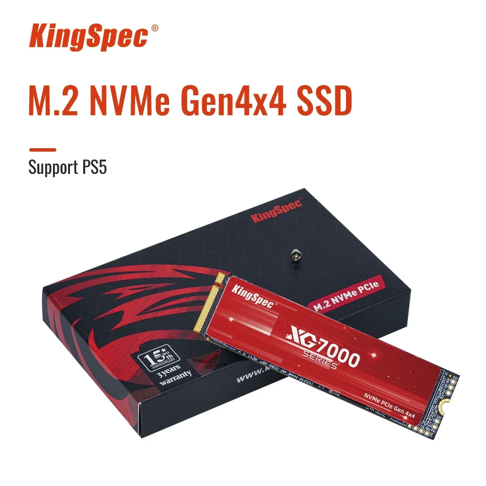 KingSpec SSD 7400 MB/s M.2 PCIe 4.0x4 NVME 512g 1TB 2TB M2 2280/2242 Gen4 HDD Internal keadaan padat untuk Laptop Desktop PS5 PC