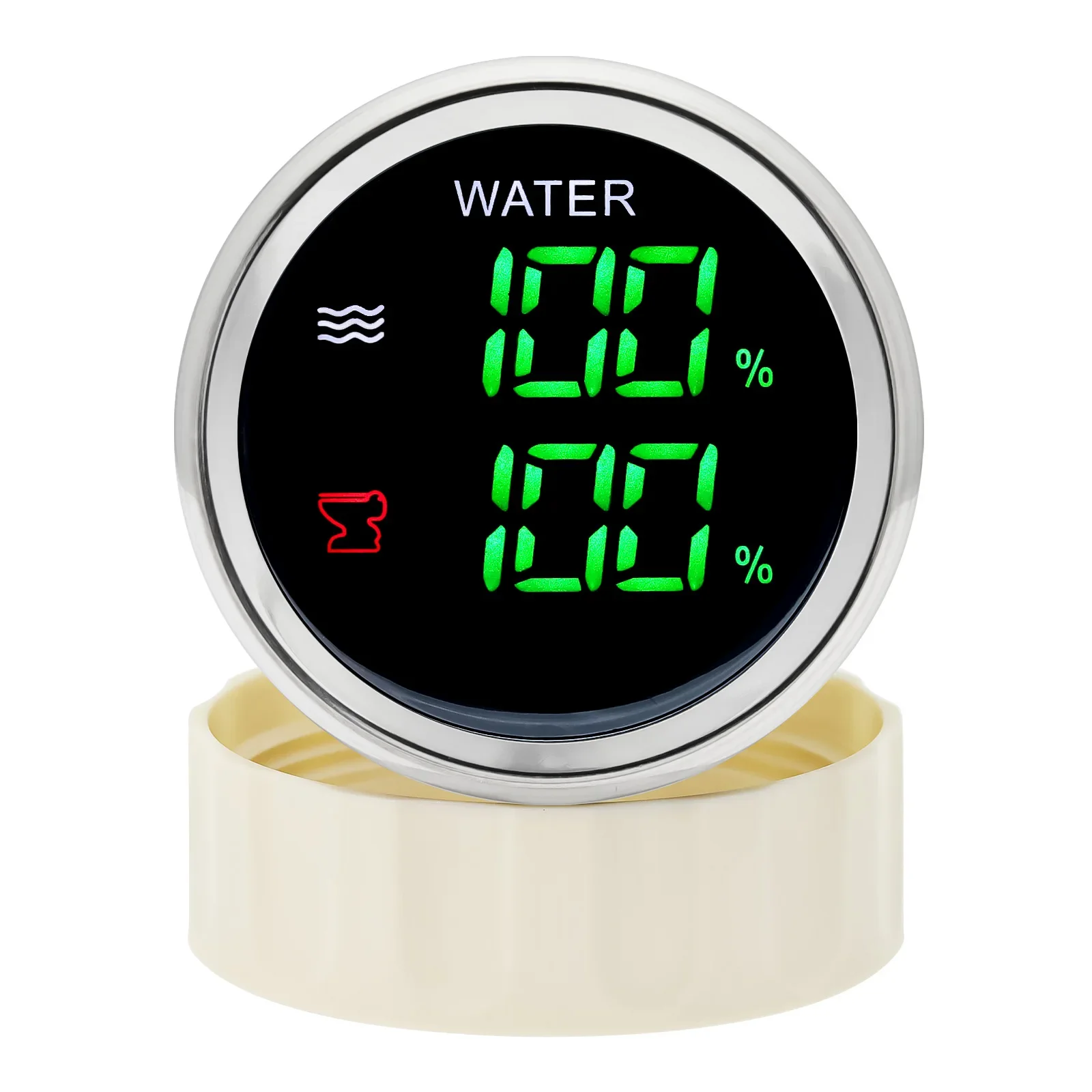 52MM Water Level+Sewage Level Meter Digital Dual Gauge Water Or Sewage Level Sensor 0-190ohm HTG for Boat Car 12V 24V Customized image 3