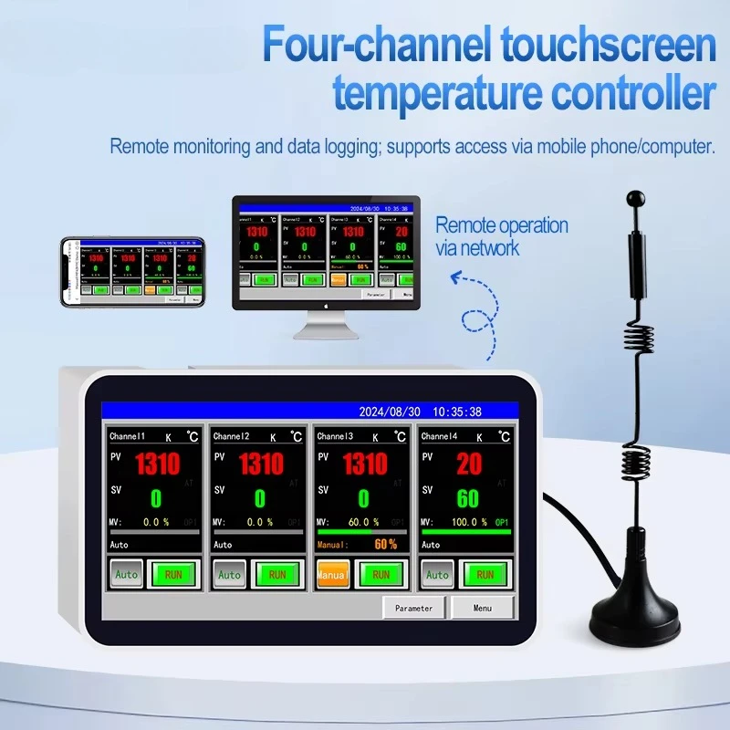 PIDMAXWELL 652A IoT Cloud WiFi Touch Screen Temperature Controller with Data Storage and ABS Material