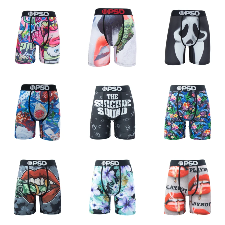 Sexy Men Underwear Boxers Breathable Mens Boxershorts Men\'s Panties Underpants Plus Size Fashion Print Man Boxers Briefs Trunks