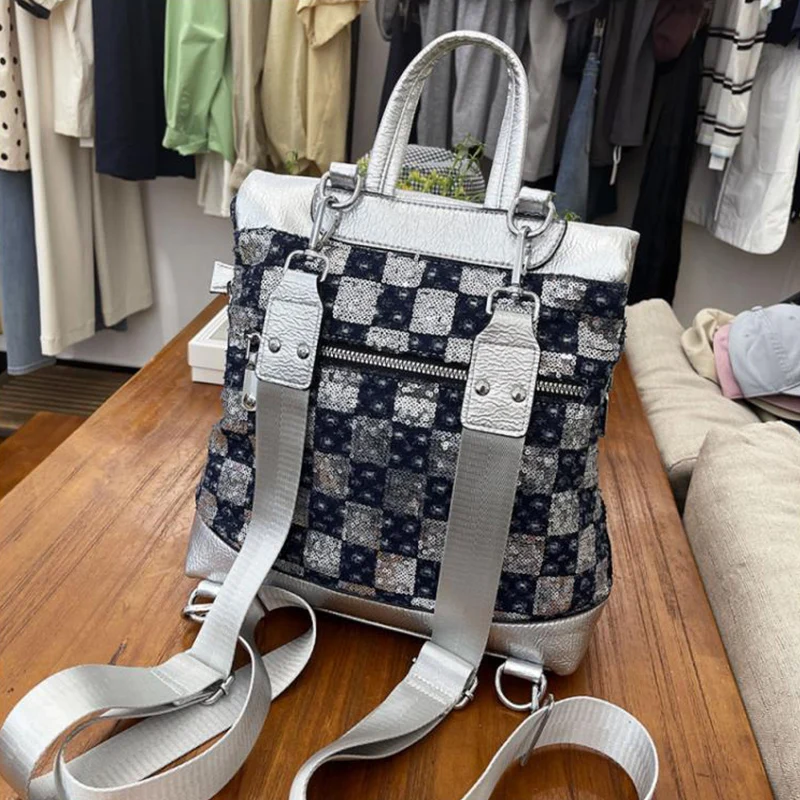 Moda senhoras mochila designer de alta qualidade couro do plutônio bolsa feminina marca luxo sacos escolares nova grande capacidade a4 mochilas sac