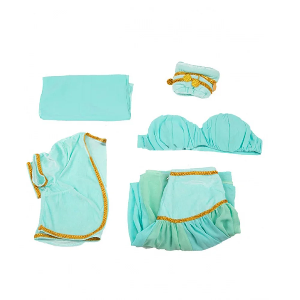 فستان I Dream of Jeannie Jeannie's Sister Jeannie II باللون الأخضر، أزياء تنكرية للهالوين للنساء #5