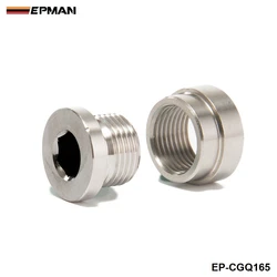 EPMAN Universal O2 Sensor Stepped Mounting Boss (1Bungs/1Plugs) M18X1.5 Fits For American Cars EP-CGQ165
