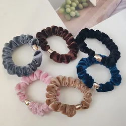 2PC European and American Good Velvet High Elasticity Hair Ties for Women Girls Ponytail Holder Hair Rings Rope Accessories