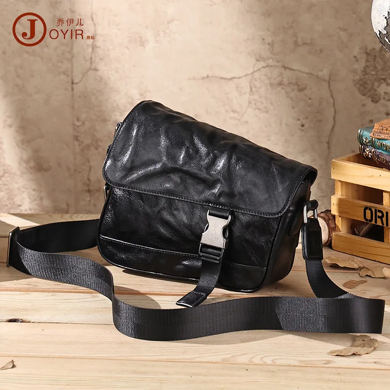 

Skeleton-Skin Men's Bag Street Trendy Crossbody Bag Men's Messenger Bag Leather Shoulder Bag Men's Vintage Saddle Bag Men's Bag