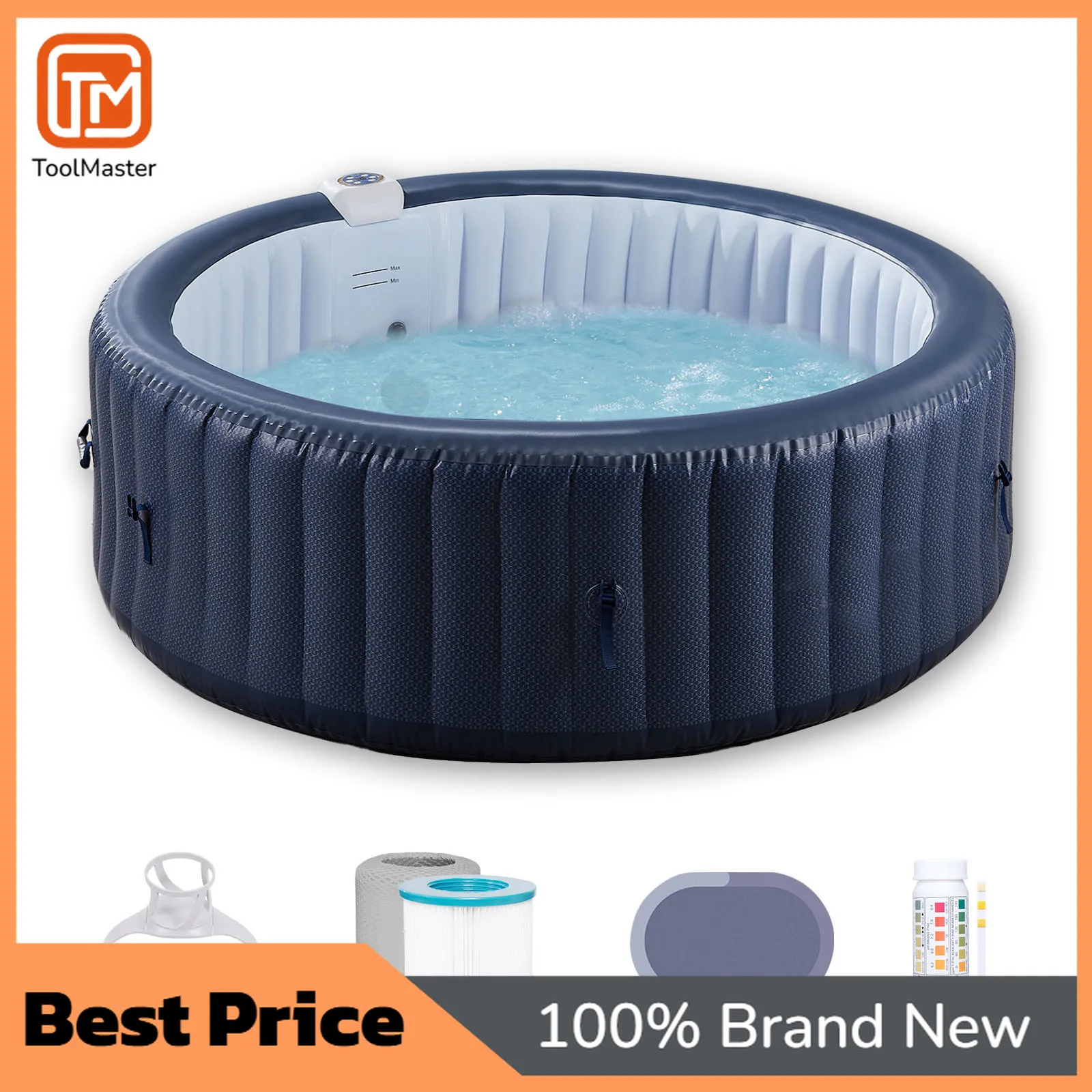 

【Hot Sale】Inflatable SPA Massage Bathtub, Constant Temperature Surf Bubble Pool, Foldable Outdoor Health Tub for Courtyard