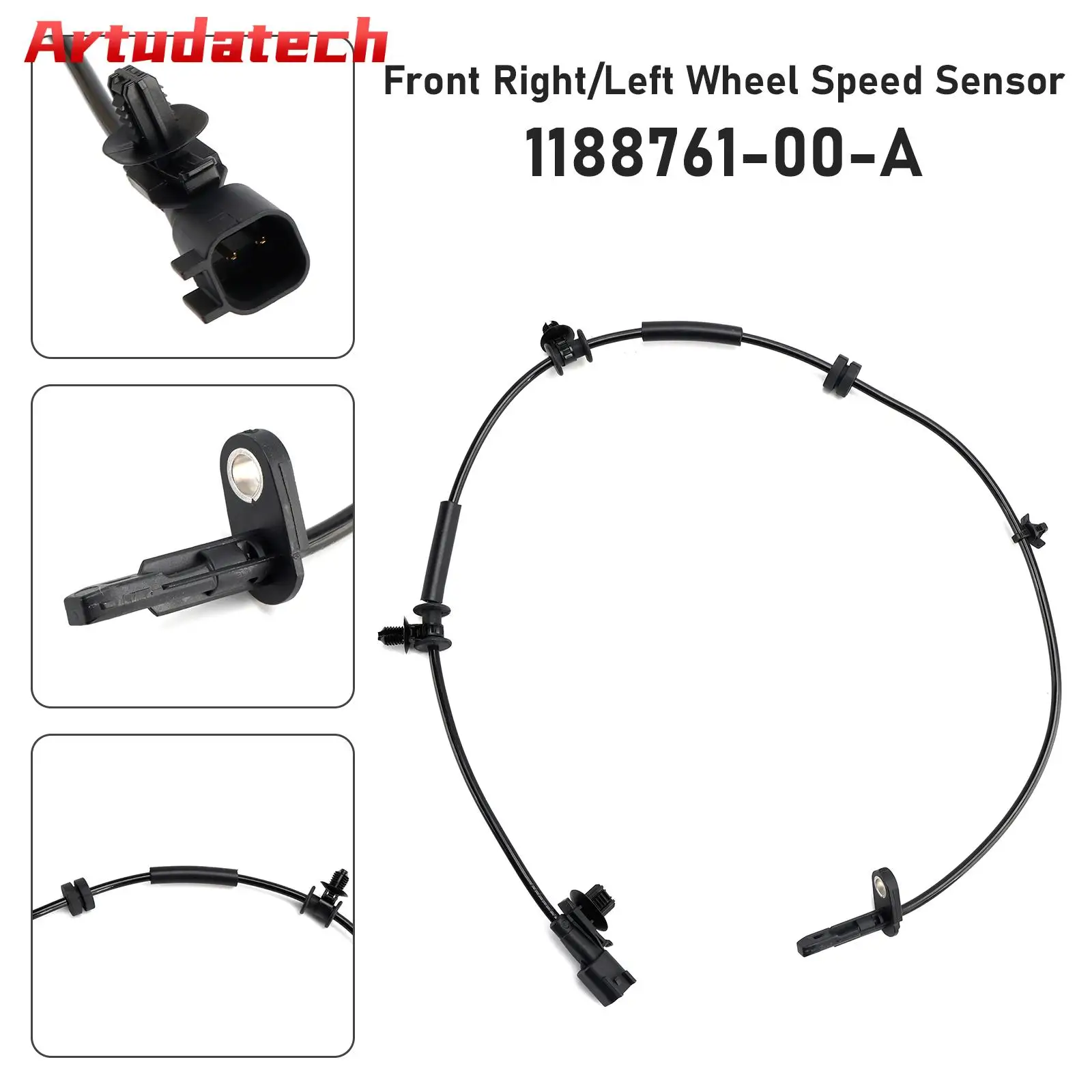 

Artudatech Front Right/Left Wheel Speed Sensor 1188761-00-A For Tesla Model 3 Y