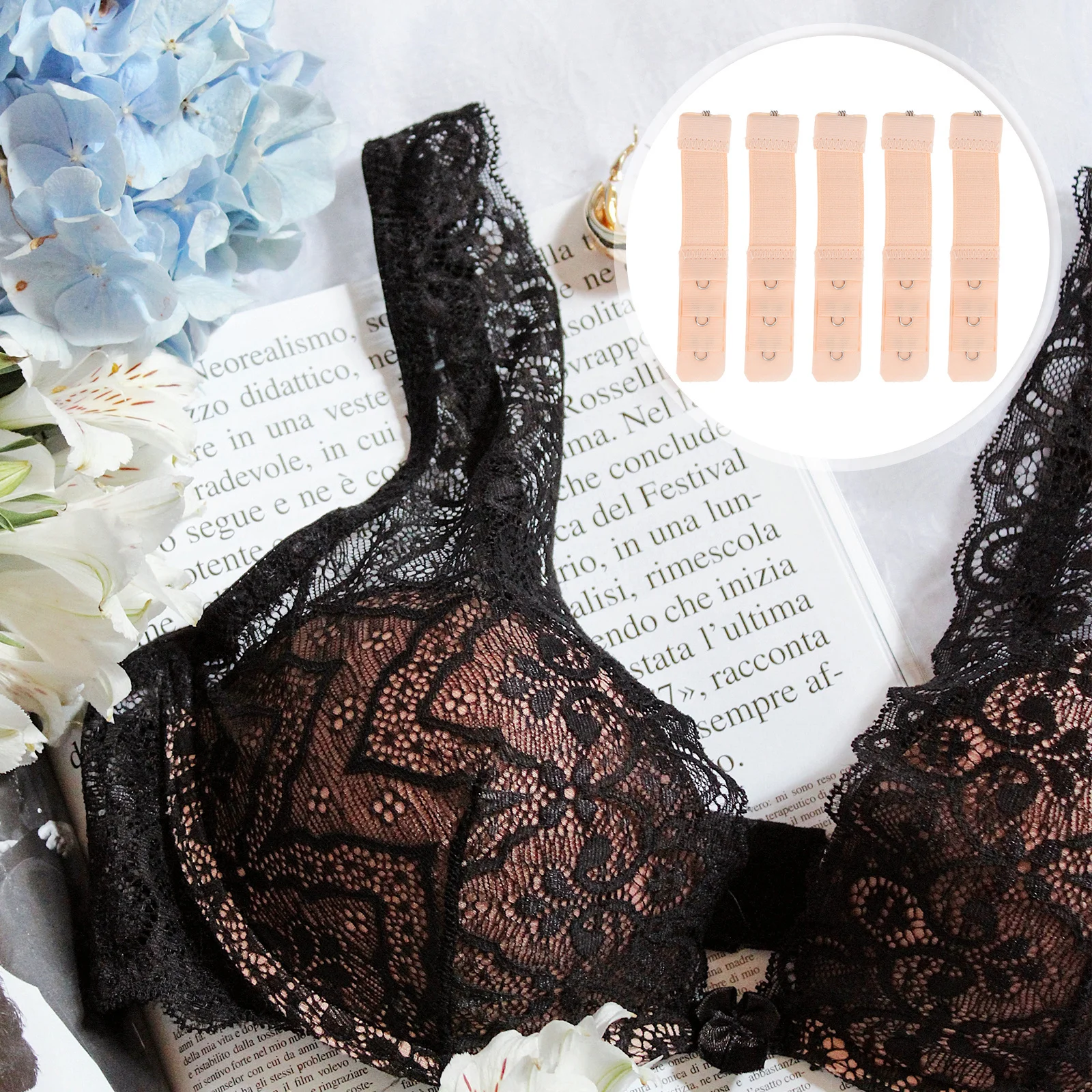 

20Pcs Elastic Bra Extenders Women's 3 Row 1 Hook Extension Buckle for Tight Bras Comfortable Band Supplement Bra Simple Buttons