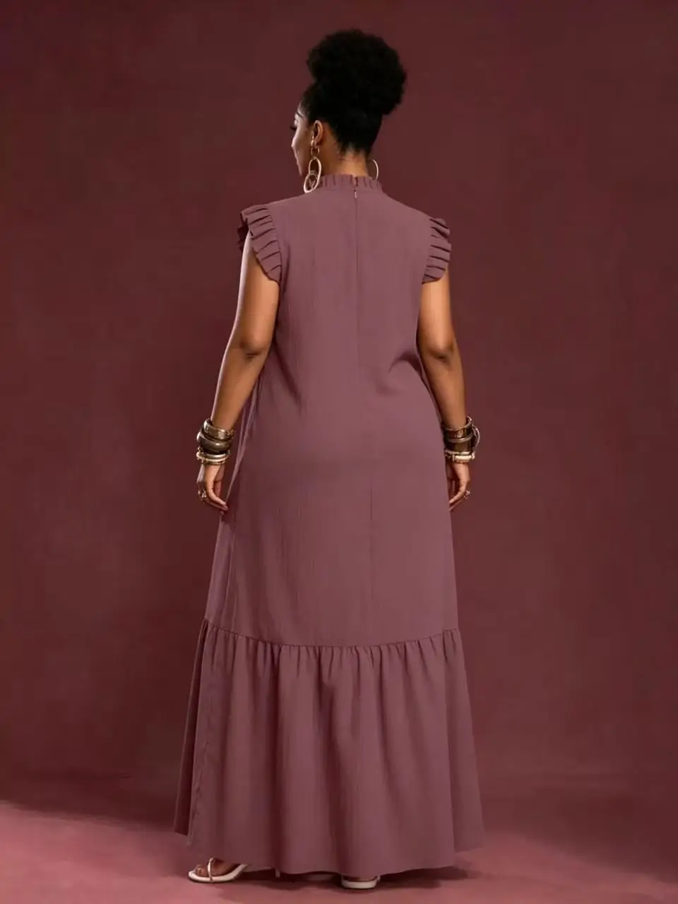 Plus Size Women's Elegant Skirt Dress Casual Work European American Style with Pleated Texture And Large Swing Hemline