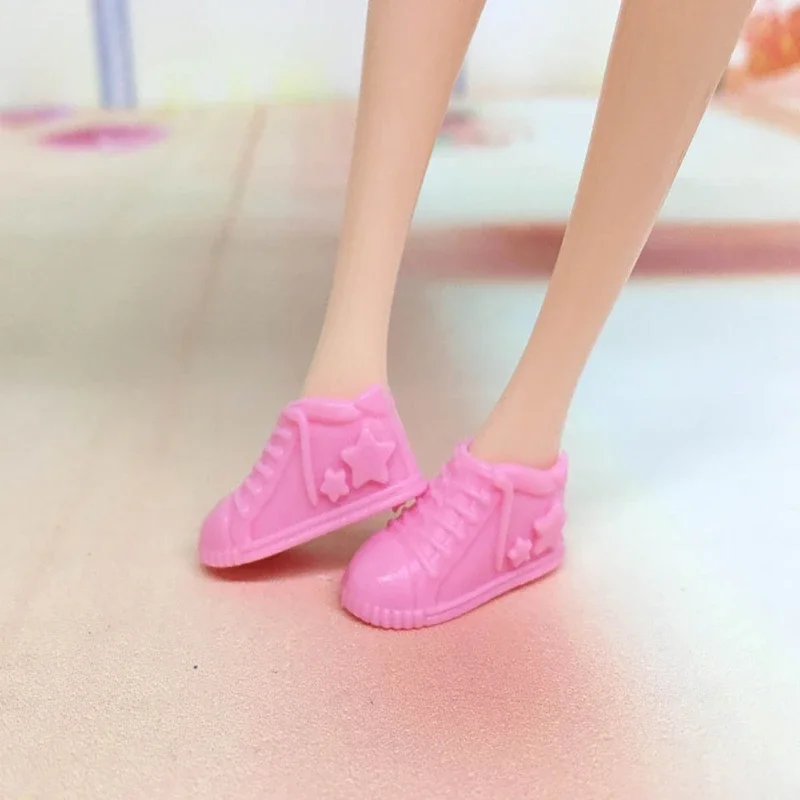 4 Pairs 1/6 Doll's Shoes for 30cm Bjd Doll Flat Football Style Casual Shoes Dress Up Girl Toys Play House Dolls Accessories