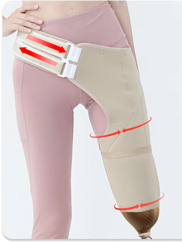 Thigh Stump Shrinker Knee Adjust Tightness Reduce Swelling Prosthetic Wear Recovery with Suspension Assistance Belt for Limb