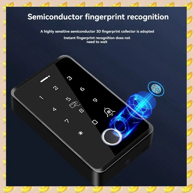 

A45U Tuya Wifi Fingerprint Access Control Keypad Outdoor Remote Door Opener Master Card App Temporary Password Interlock