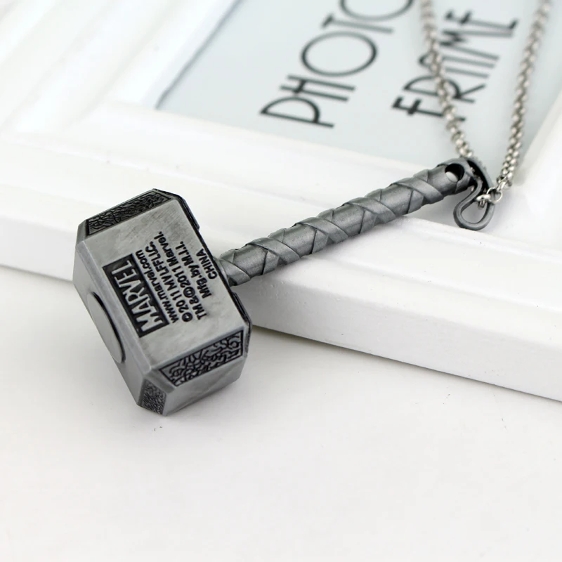 Thors Hammer Mjölnir Halskette Universelles Modeschmuck-Accessoire Trendiger Persönlichkeits-Superhelden-Thor-Anhänger für Männer und Frauen – Detail 5