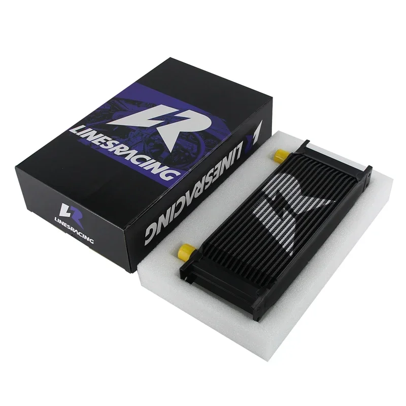 

Oil Cooler LR 16 Row 248MM Universal Engine Transmission Mocla Style -10AN Aluminum Black/Silver