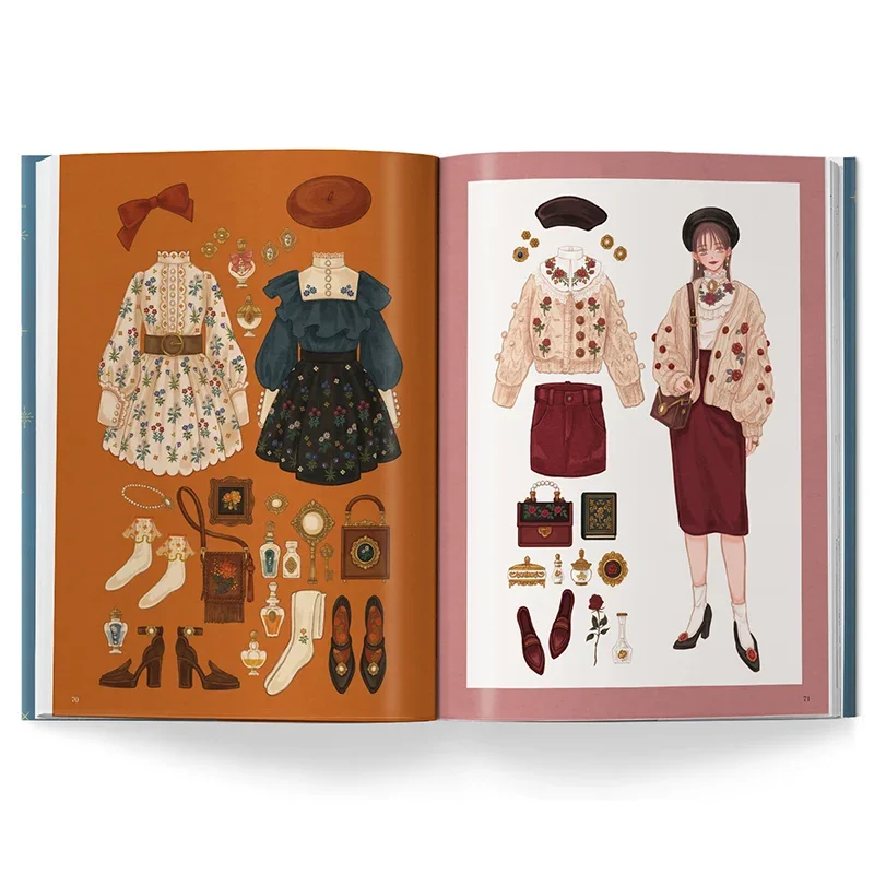 Vintage Dress Fantasy Museum Japanese illustrator Fouatons Works Uniform Clothing Drawing Pattern Design Art Collection Book