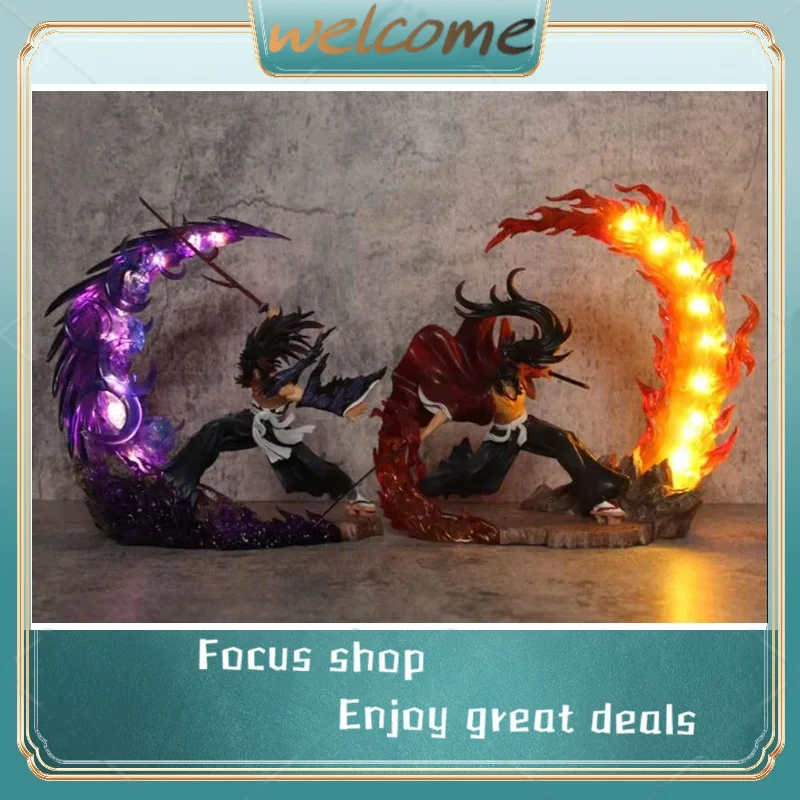 Hot 23cm Demon Slayer Kokushibo Tsugikuni Yoriichi Figure Gk Fierce Battle Action Figurine Pvc Statue Model Dolls Decor Toys