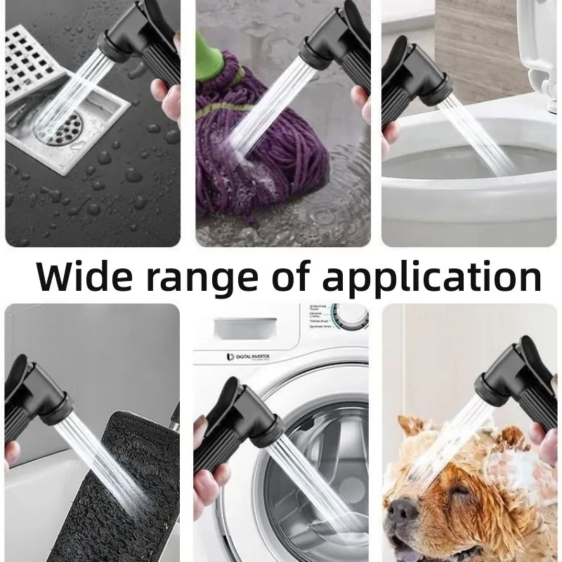 Toilet Cleaning Bidet Toilet Sprayer Set Water Portable Handheld Bidet Sprayer Shower Double Outlet Angle Valve Accessories image 5