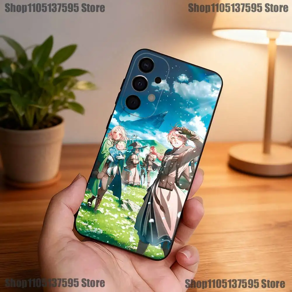 حافظة هاتف Mushoku Tensei التناسخ العاطلين عن العمل لهاتف سامسونج S25، S24، S21، S22، S23، S30، Ultra، S20، Plus، Fe، Lite، 5G غطاء أسود