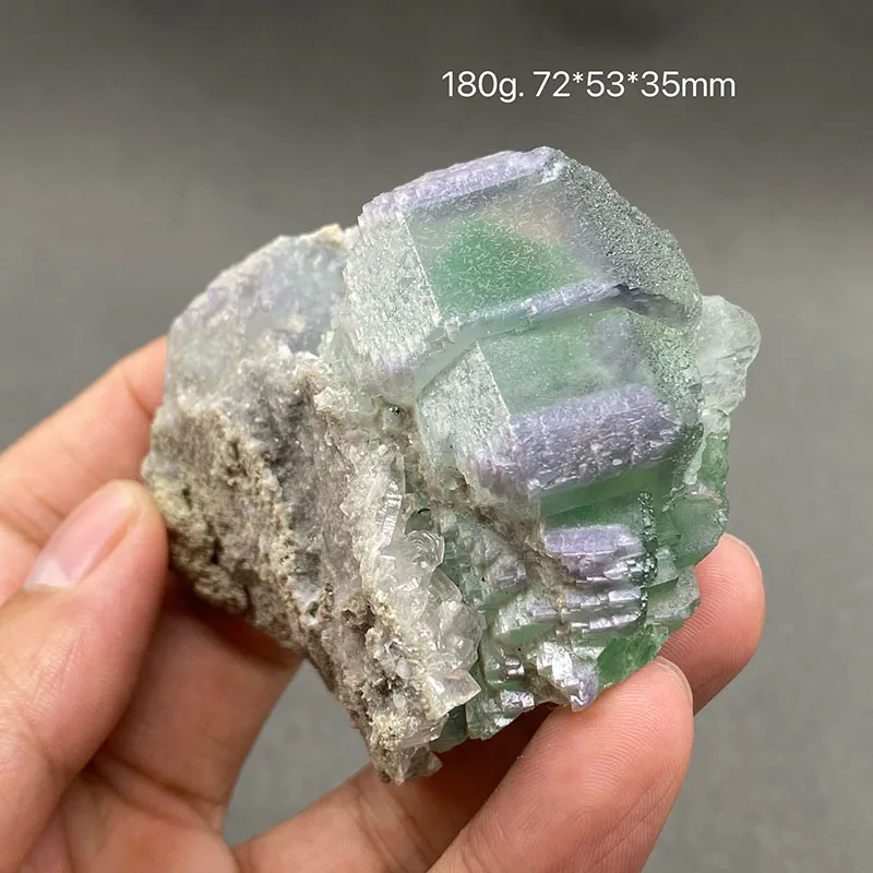 100% Natural China Hunan Yaogangxian Fluorite Crystal Rough Stone Quartz Mineral Healing Crystal