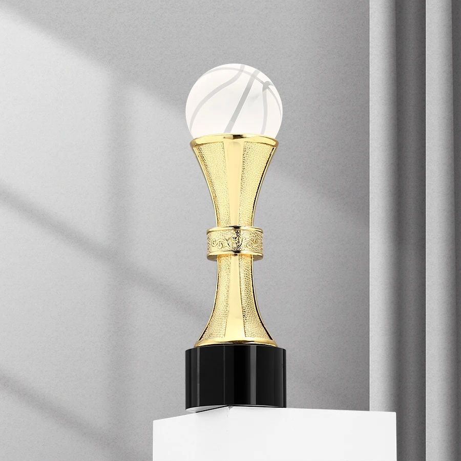 1pc Large Basketball Football Trophy Custom Creative Gold Sports Competition Champion