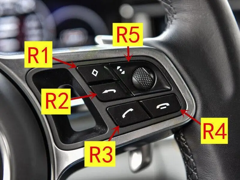 

Applicable to for Porsche Cayenne for PANAMERA steering wheel multi-function switch button NO.R3-