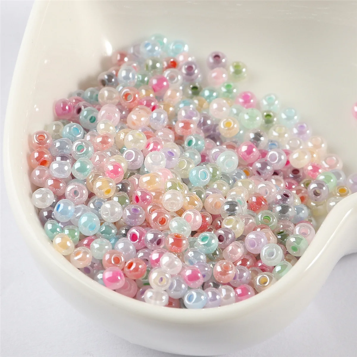 2mm/3mm/4mm Cream Uniform Round Glass Seed Bead Charm For Jewelry Making Ring Necklace Bracelet Beads Diy Accessories