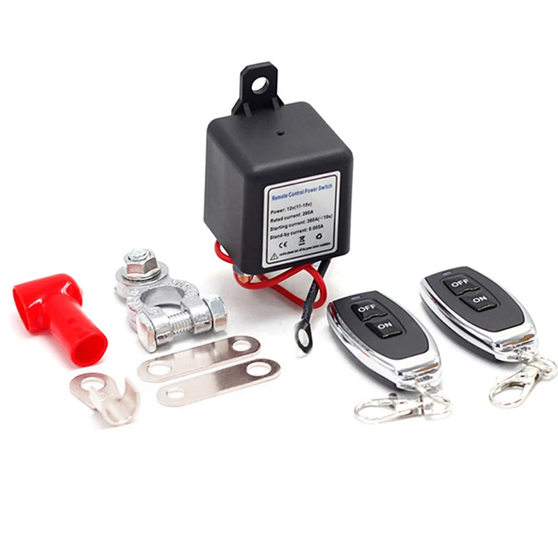 Wireless Remote Control Battery Relay Switch Car Starter, Remote Battery Disconnect Switch, Remote Start & Warm-Up/Cool-Down 12v view 2