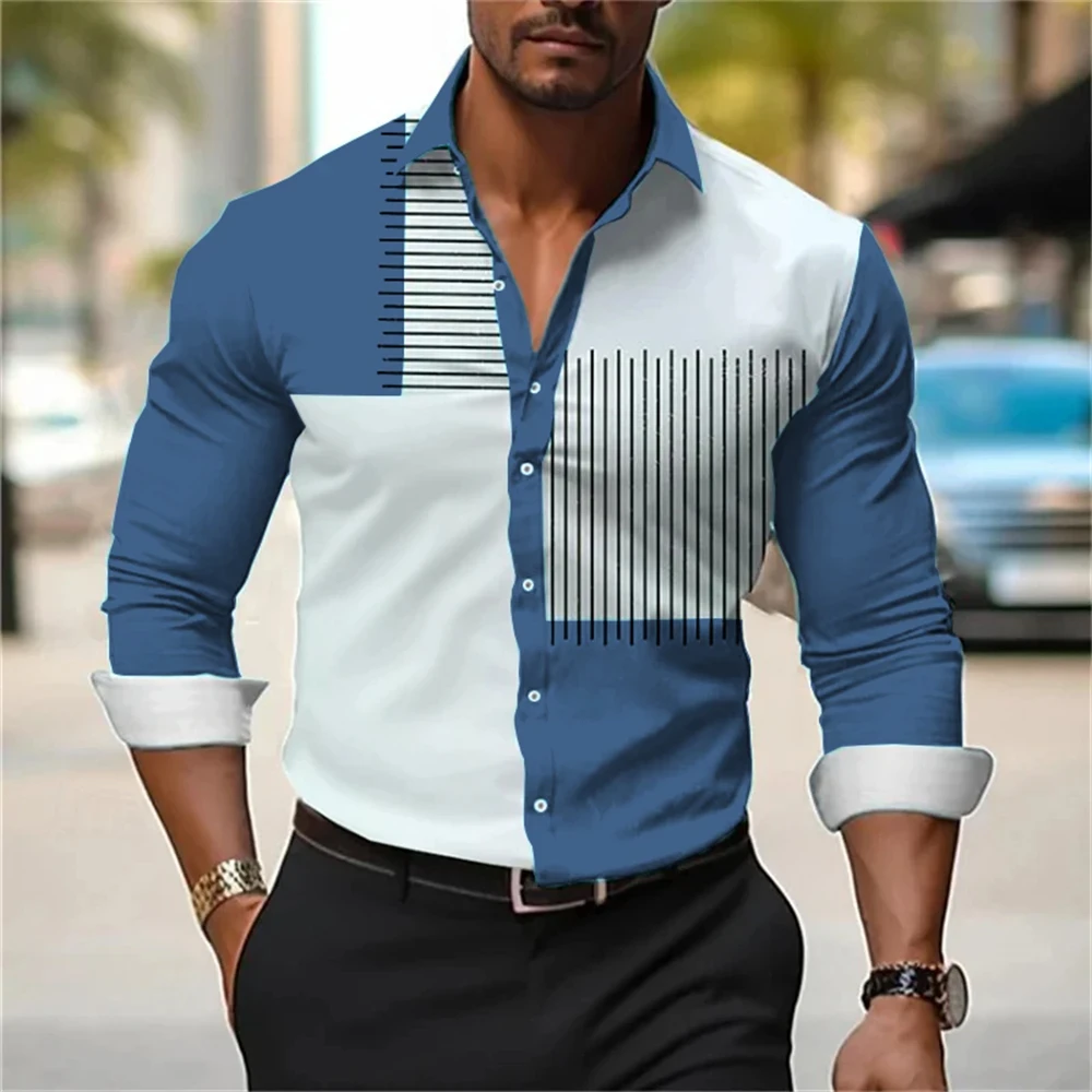 2025 Men's Floral Shirt Button Shirt Long Sleeve Fashion Designer Casual Daily Holiday Spring Summer Lapel Button 。