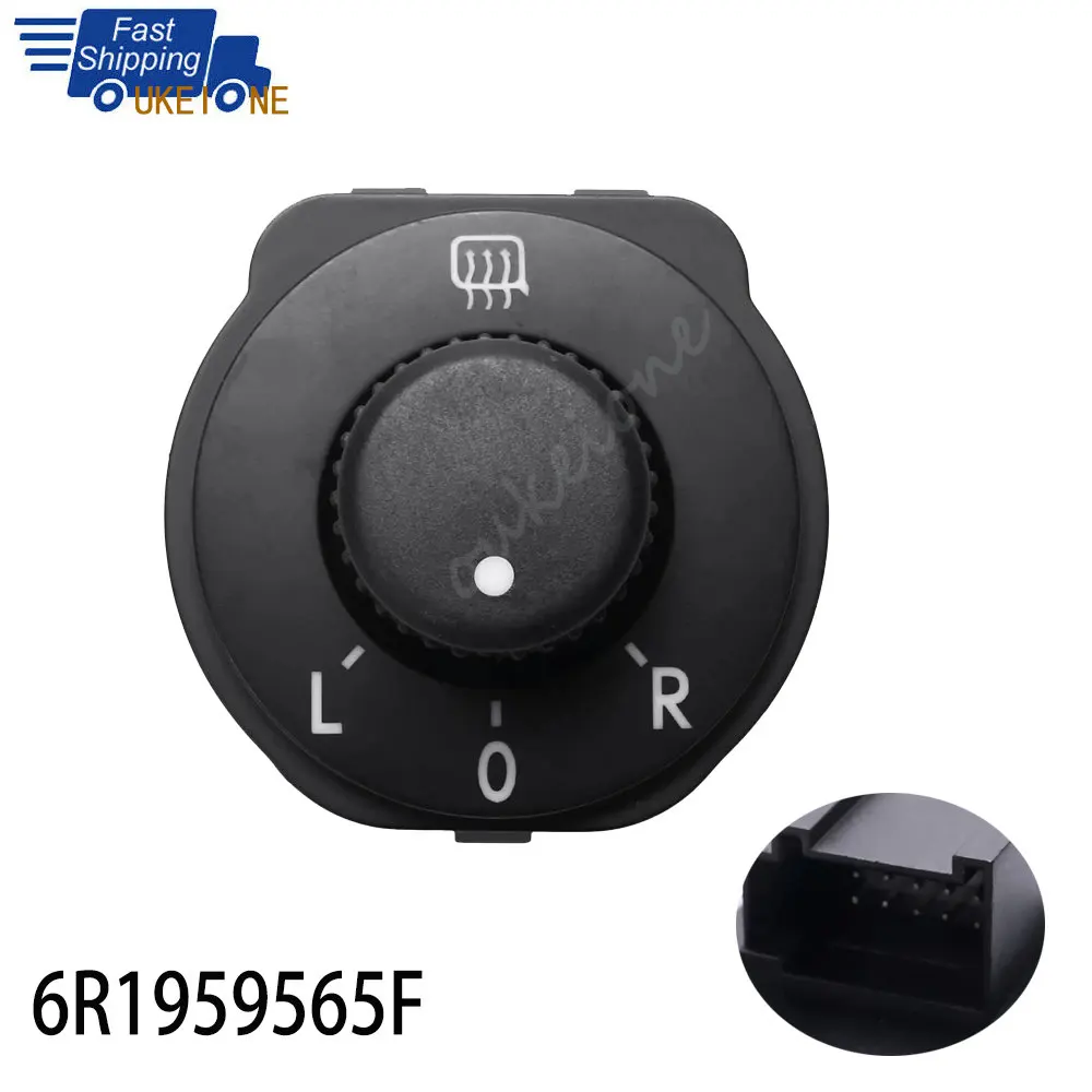 6R1959565F For Volkswagen VW POLO Hatchback 2010-2017 Electric Rear View Mirror Adjust Control Switch Knob Parts Car Accessories