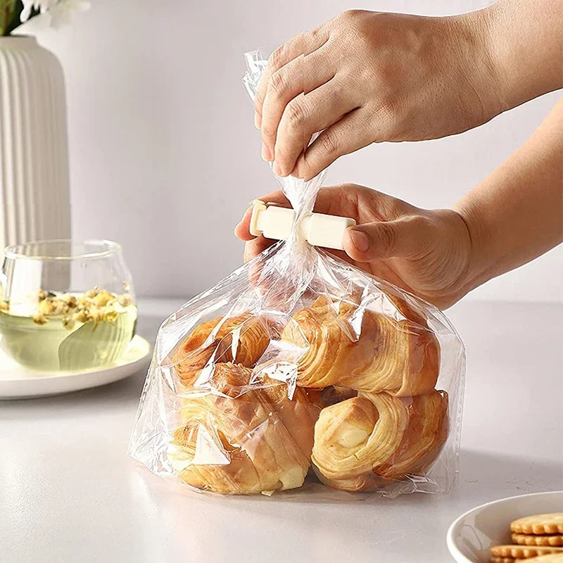 Food Sealing Bag Clip Reusable Fresh Food Storage Tools Plastic Sealer Clamp Snack Bread Seal Bag Home Kitchen Storage Clips