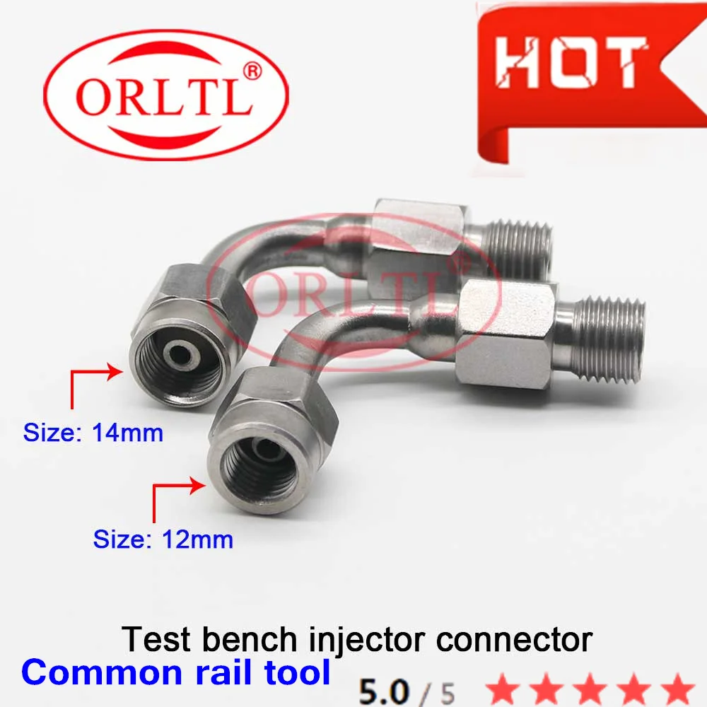 ORLTL Diesel Common Rail Injector Pump Test Repair Tube Pipe Conversion Changing Diameter Joint M14-14/12 for Bosch 120 series,