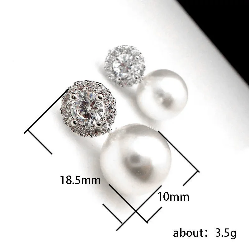 Women's Delicate Imitation Pearl Earrings, Elegant Wedding Accessory