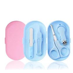 4Pcs Portable Infant Baby Health Care Kits Newborn Baby Grooming Set Nail Clipper Scissors Safety Care Set Baby cleaning Tools