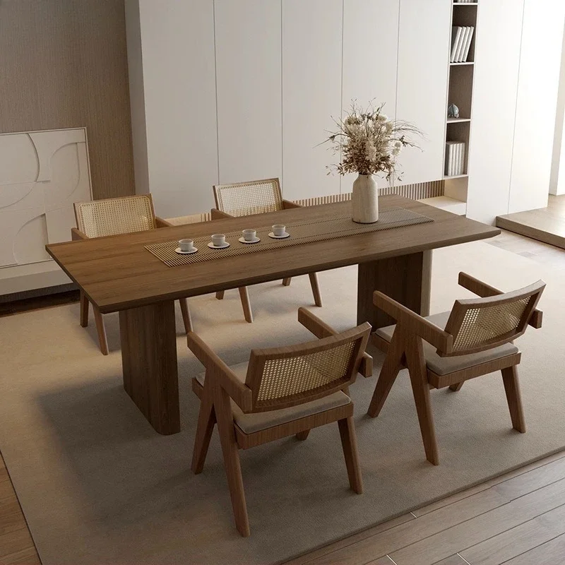 Modern simple solid wood tea table and chair combination,home large board tea table,tea drinking office reception tea table