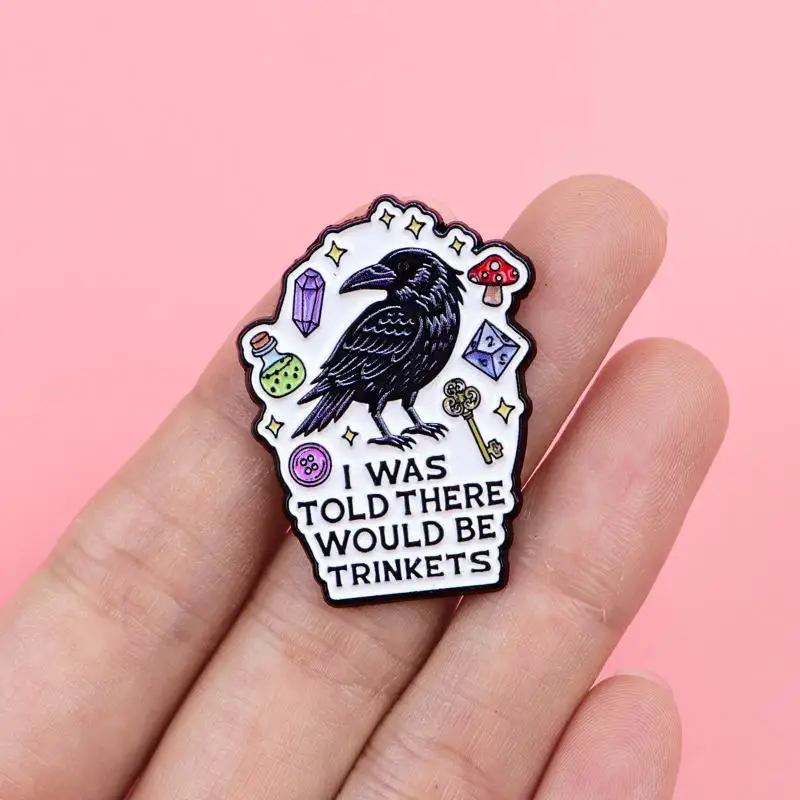 Trendy Crow Enamel Pin 