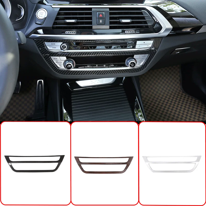 

For 2018-2020 BMW X3 ABS Carbon Fiber Car Styling Car Center Control CD Panel Frame Cover Sticker Trim Car Interior Accessories