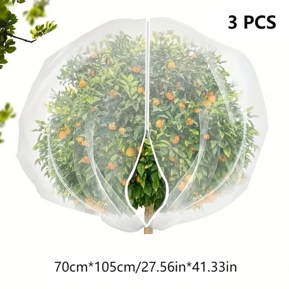 3Pcs Plant Protection Bag Cover Netting Mesh for Fruit Vegetable Tree Barrier Grapes Pest Control Anti-Bird Insect Garden Tools