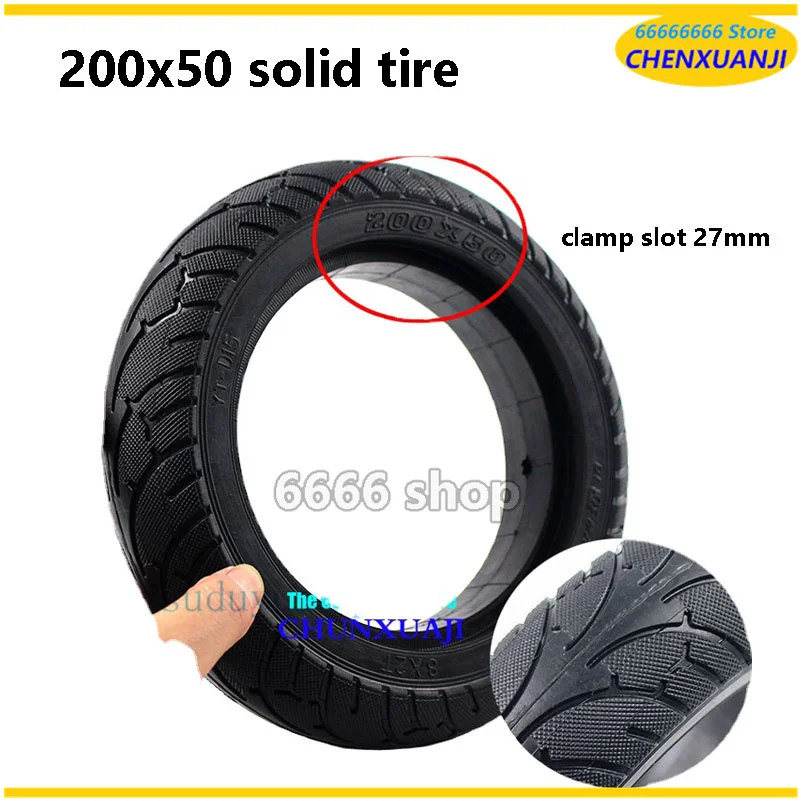 8 X 2'' 200X50 solid Tire ffit for electric Gas Scooter & Electric Scooter wheelchair wheel 8 inch Non-inflatable tubeless tyre