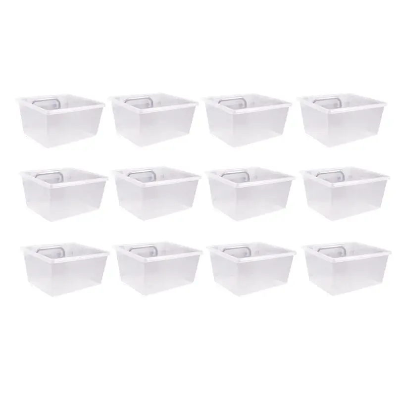 B62B-24 Pieces Pegboard Plastic Bins Kit - Pegboard Bins With Hooks - Pegboard Accessories Workbench Bins Fits To Peg Board
