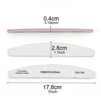 Nail File 100 To 240 Professional Tools Emery for Manicure Lime 240 Sandpaper Gel Polishing Files for Nails Buffers Set Polisher 6
