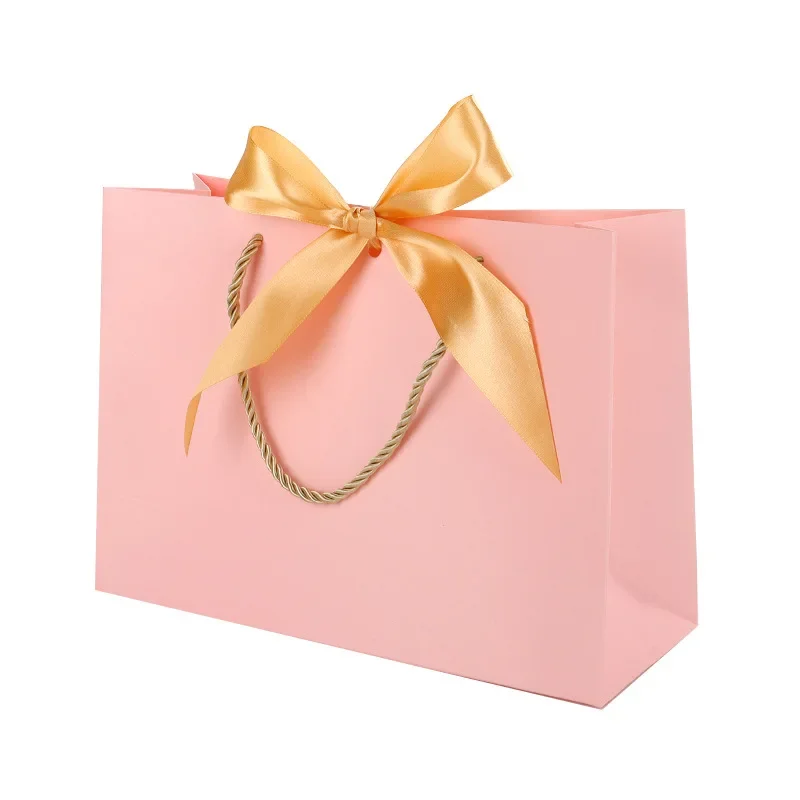 10pcs Gift Bag Paper Box With Ribbon Wedding Favors Baby Shower Valentines Birthday Party /Pajamas Clothes Wig Jewelry Packaging