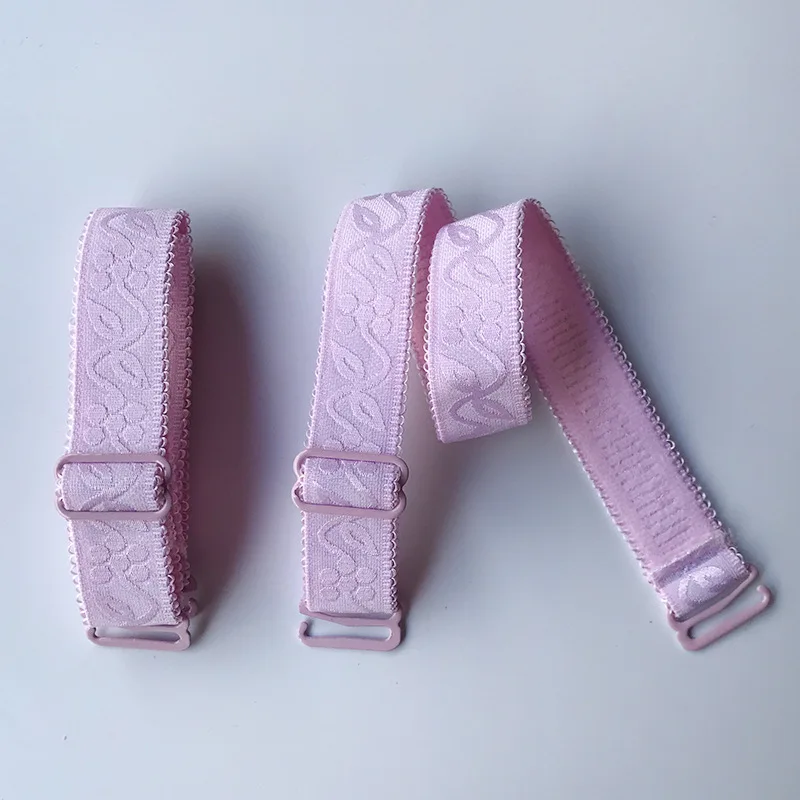 1 Pair 1.5cm Width Ladies Anti-Slip Bra Cloth Straps Ladies Double Shoulder Elastic Jacquard Bra Straps Accessories