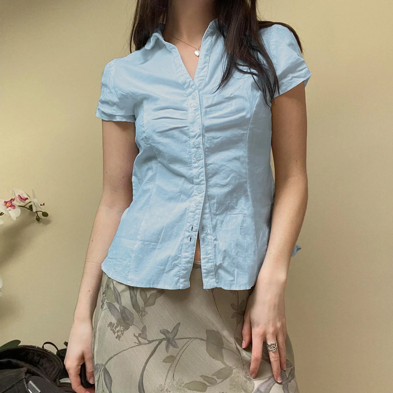 Or Sve Bubble Sve irt pour femmes, haut Unique, sensation de luxe, coupe ample, tissu en Polyester, origine chinoise, été 2025, 2025