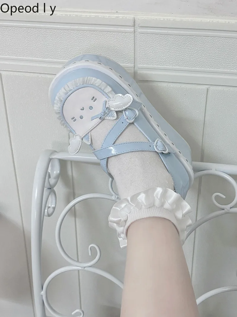 

Original Lolita Platform Muffin Shoes Japanese Round Head Cute Girl Small Wings Student Temperament Versatile Lolita Shoes Women