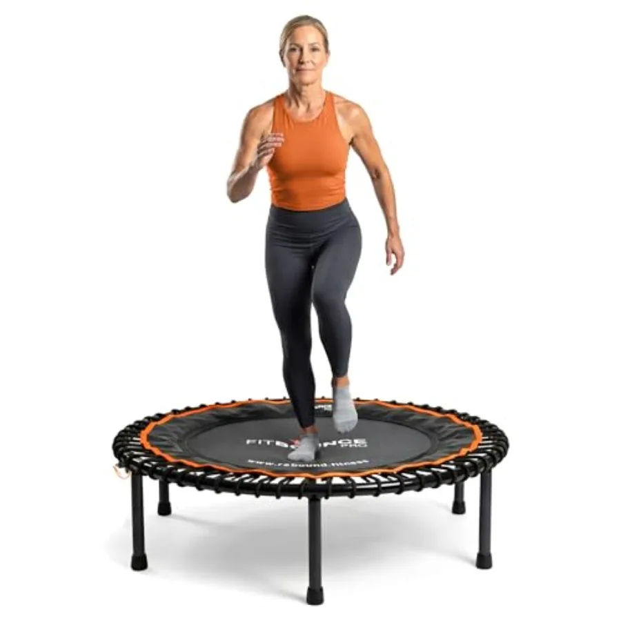 

MXL FIT Bounce PRO Bungee Rebounder - Премиальный мини-батут для взрослых, бесшумный, с низким уровнем ударов, складной, с функцией полускладывания.
