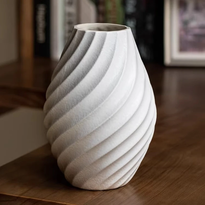 Nordic Flowers Vases Ornament Hotel Homestay Table Living Room Vases Office Ceramic Home Decor Florero MH40HP