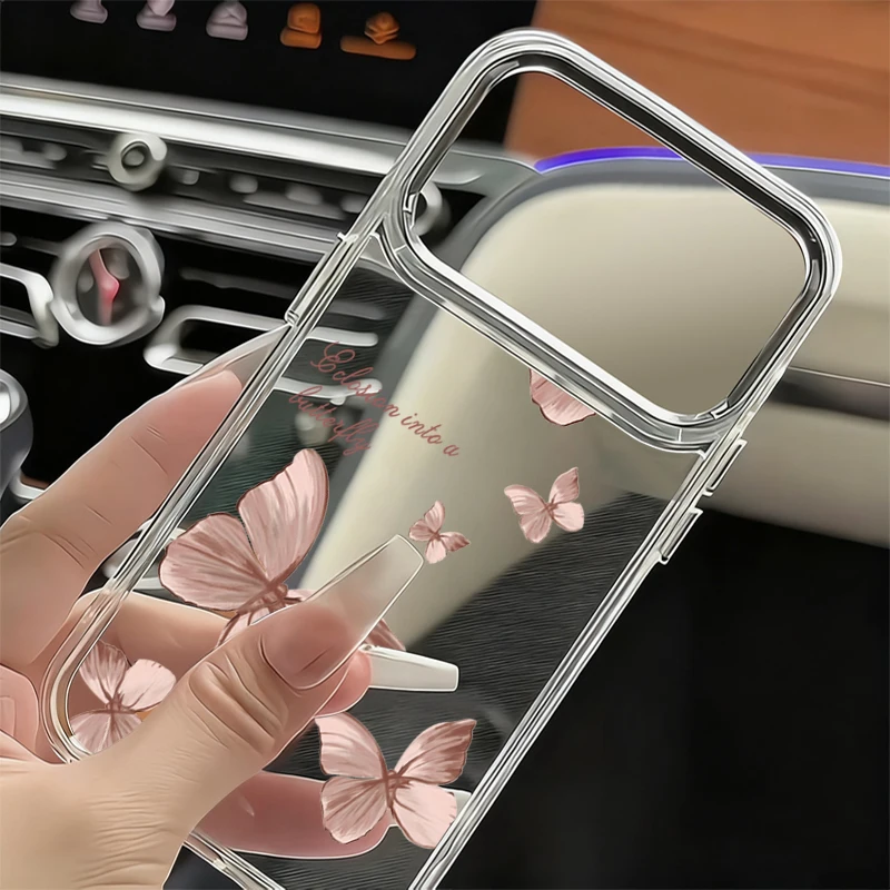 آيفون 17 برو ماكس حافظة تصفيح عدسة التطريز فراشة نمط غطاء ناعم ل فوندا آيفون 16 15 14 برو ماكس 13 12 11 الهواء #1