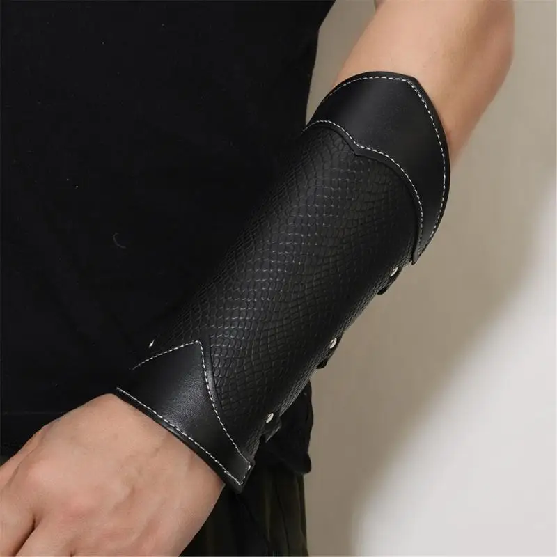 652f-1pc-retro-adjustable-arm-protector-with-distressed-pu-leather-accents-alloy-hardware-perfect-for-stage-performances