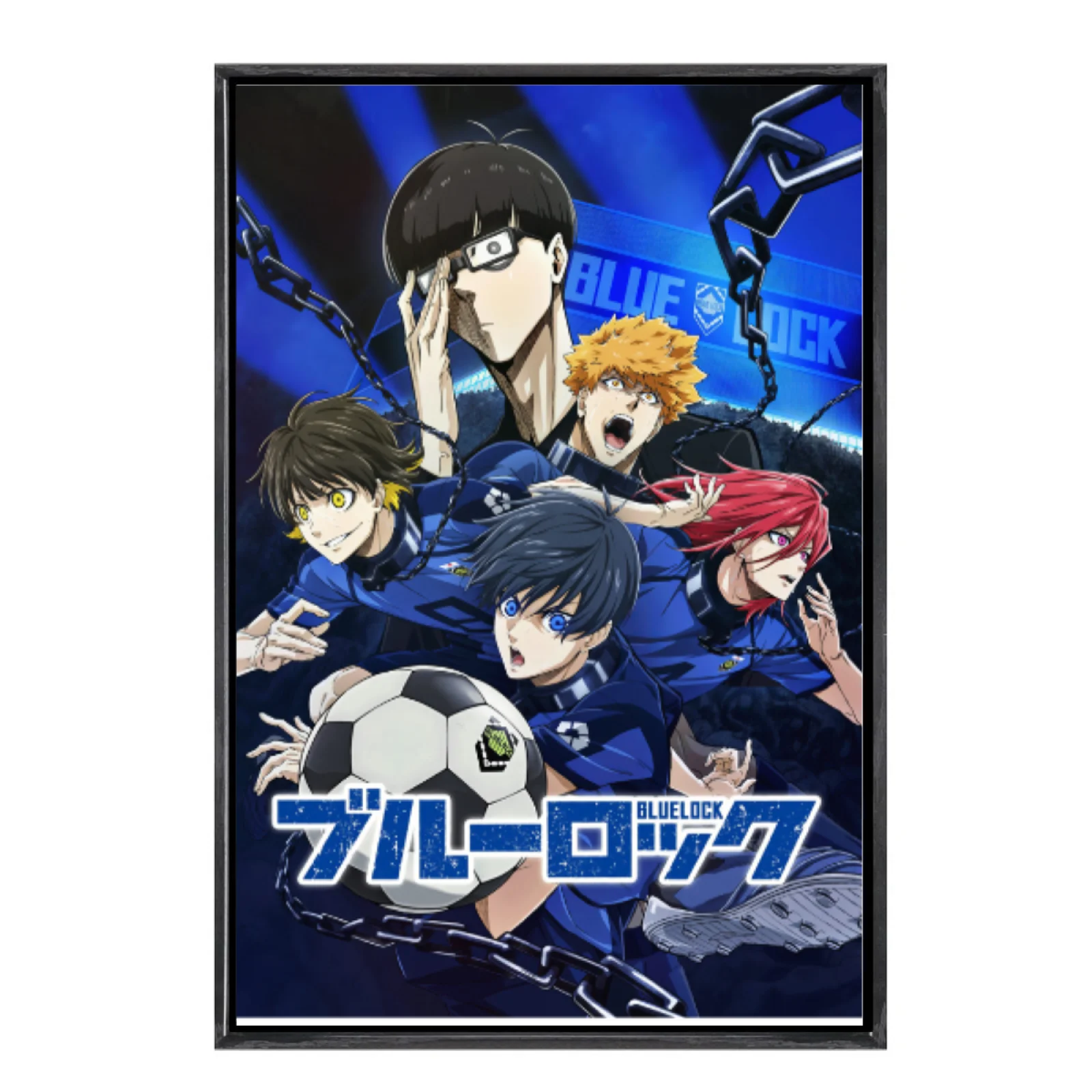 

Japanese Manga Multi-Size Canvas Poster Double Framed Wall Art,Blue Lock Home Decor for Living Room Bedroom